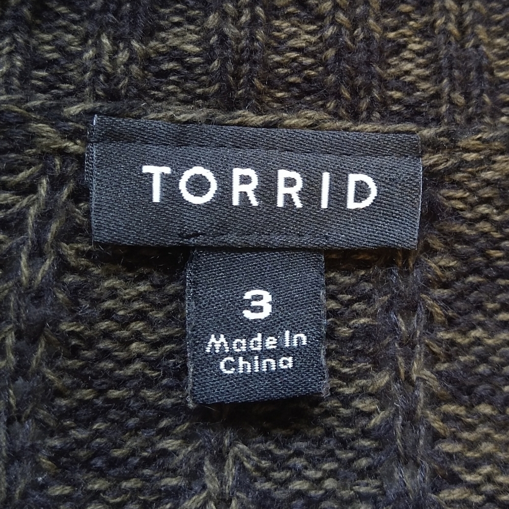 Torrid Multicolor Geometric Pattern Open Front Ca… - image 7